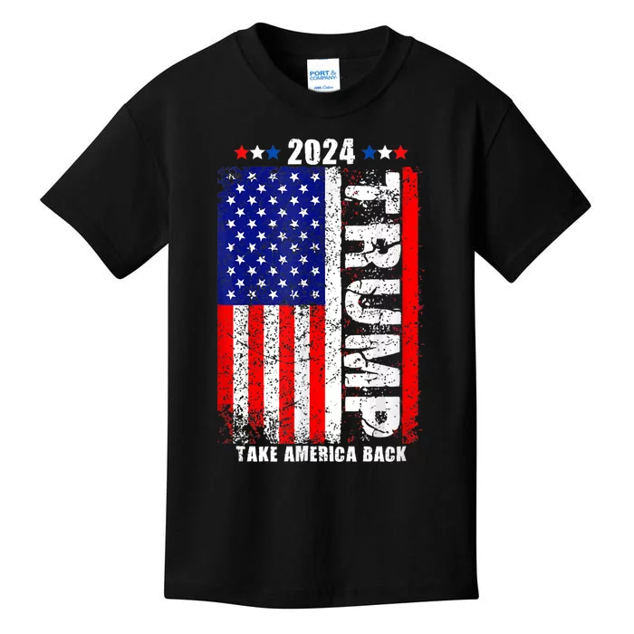 Donald Trump 2024 Take America Back Kids T-Shirt