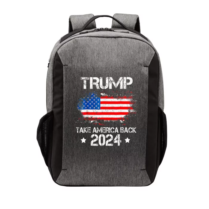 Donald Trump 2024 Take America Back American Flag Patriotic Vector Backpack