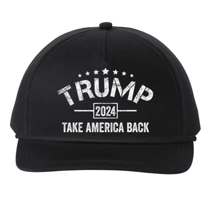 Donald Trump 2024 Take America Back 4th Of July Election Snapback Five-Panel Rope Hat