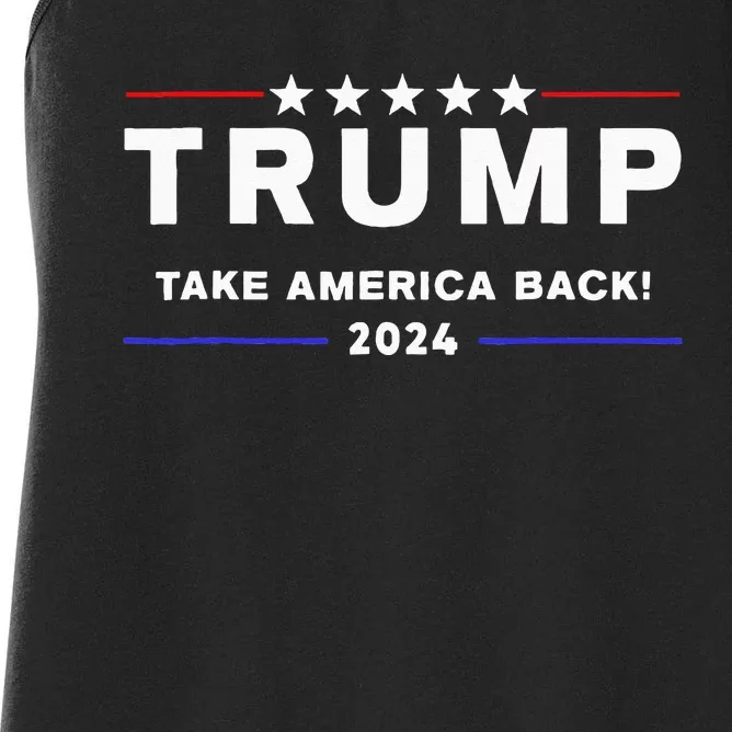 Donald Trump 2024 Take America Back Election The Return Women's Racerback Tank