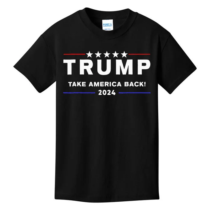 Donald Trump 2024 Take America Back Election The Return Kids T-Shirt