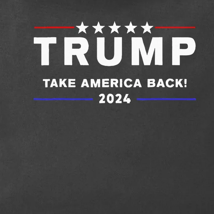 Donald Trump 2024 Take America Back Election The Return Zip Tote Bag