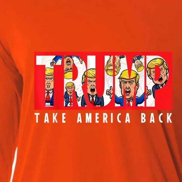 Donald Trump 2024 Take America Back Election The Return Cooling Performance Long Sleeve Crew