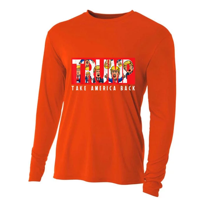 Donald Trump 2024 Take America Back Election The Return Cooling Performance Long Sleeve Crew