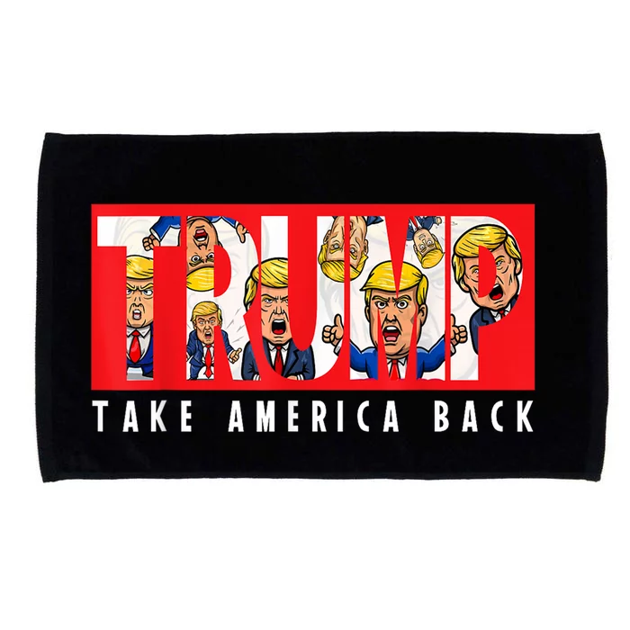 Donald Trump 2024 Take America Back Election The Return Microfiber Hand Towel