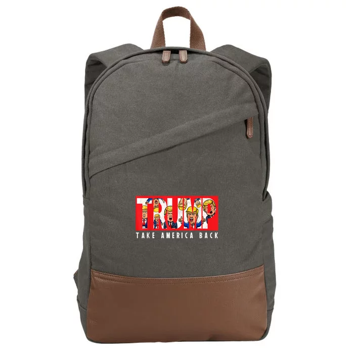 Donald Trump 2024 Take America Back Election The Return Cotton Canvas Backpack