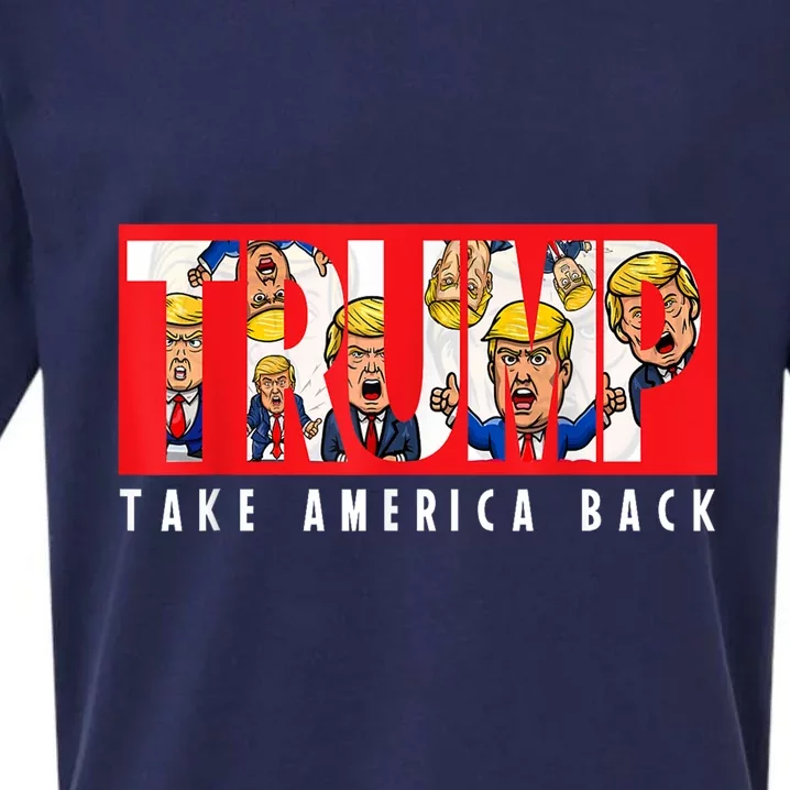 Donald Trump 2024 Take America Back Election The Return Sueded Cloud Jersey T-Shirt