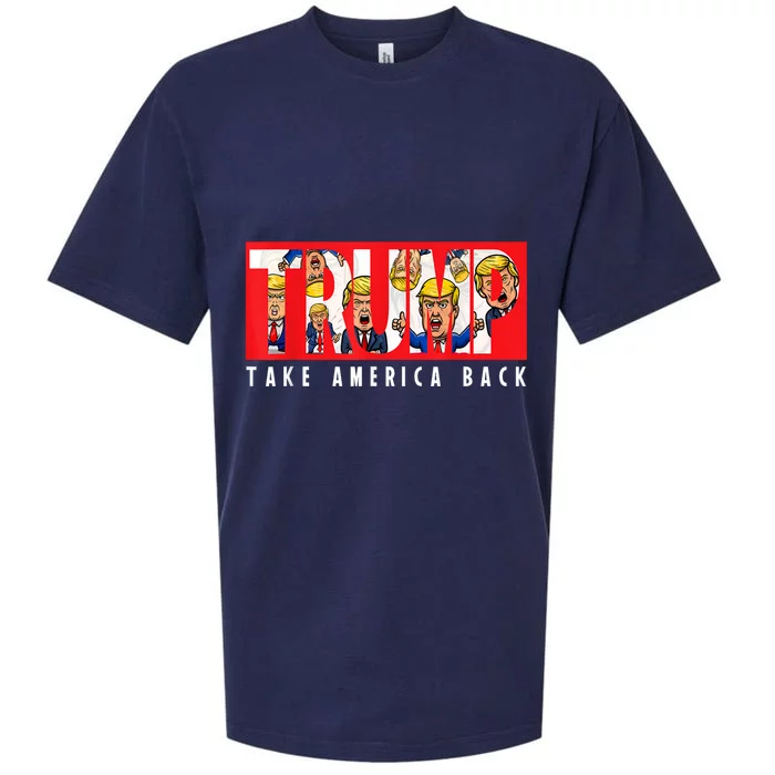 Donald Trump 2024 Take America Back Election The Return Sueded Cloud Jersey T-Shirt