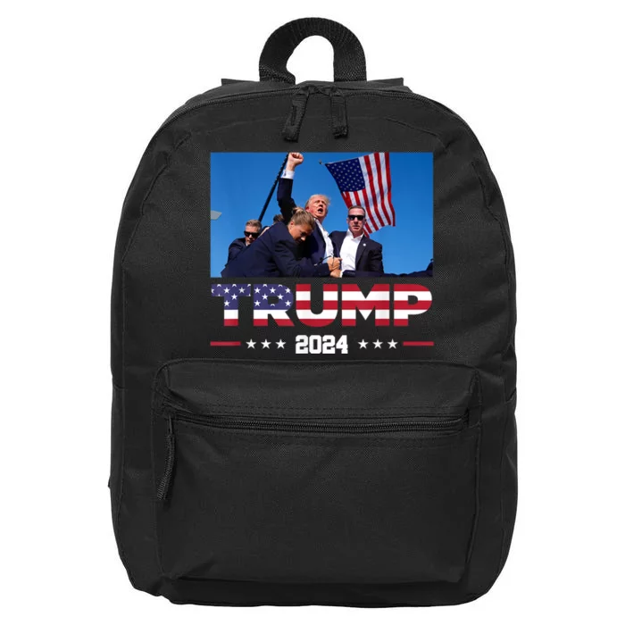 Donald Trump 2024 Survived Shot At Election Rally Gift 16 in Basic Backpack