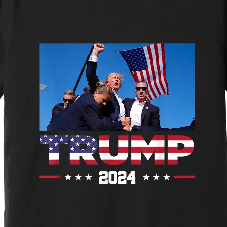 Donald Trump 2024 Survived Shot At Election Rally Gift Premium T-Shirt