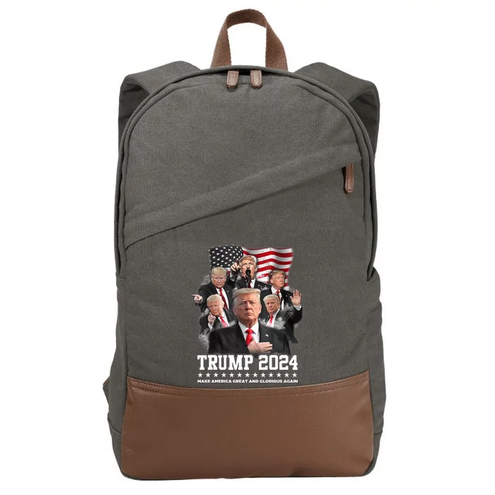 Donald Trump 2024 MAGAGA Make America Great And Glorious Again Cotton Canvas Backpack