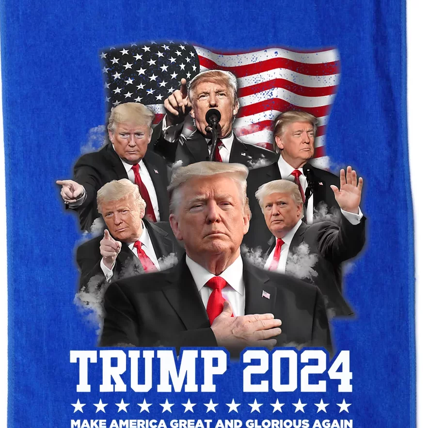 Donald Trump 2024 MAGAGA Make America Great And Glorious Again Platinum Collection Golf Towel