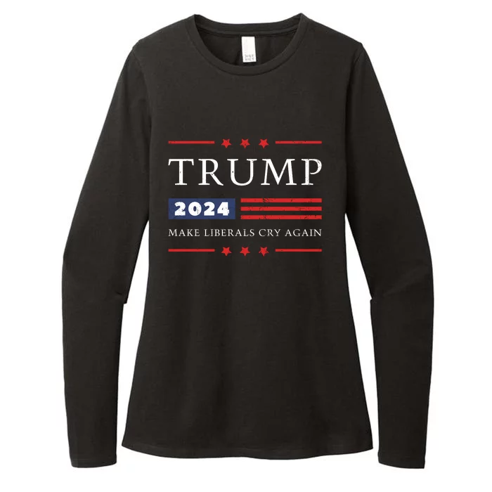 Donald Trump 2024 Make Liberals Cry Again 2024 Election Womens CVC Long Sleeve Shirt