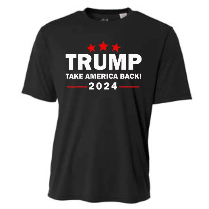 Donald Trump 2024 Take America Back Election 4th Of July Cooling Performance Crew T-Shirt