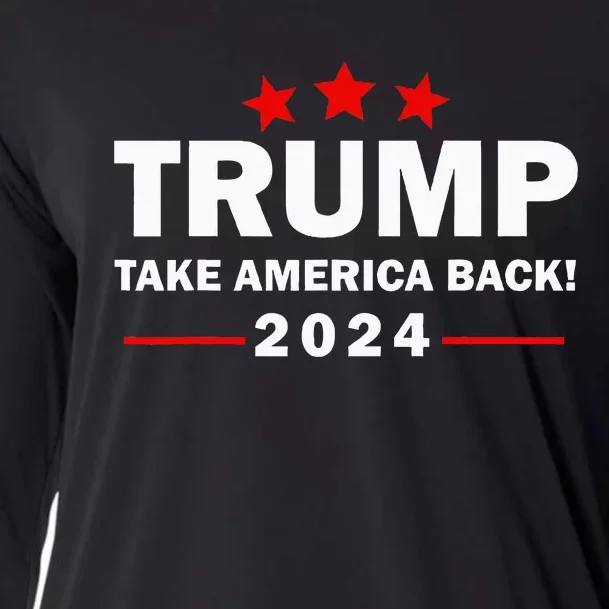 Donald Trump 2024 Take America Back Election 4th Of July Cooling Performance Long Sleeve Crew