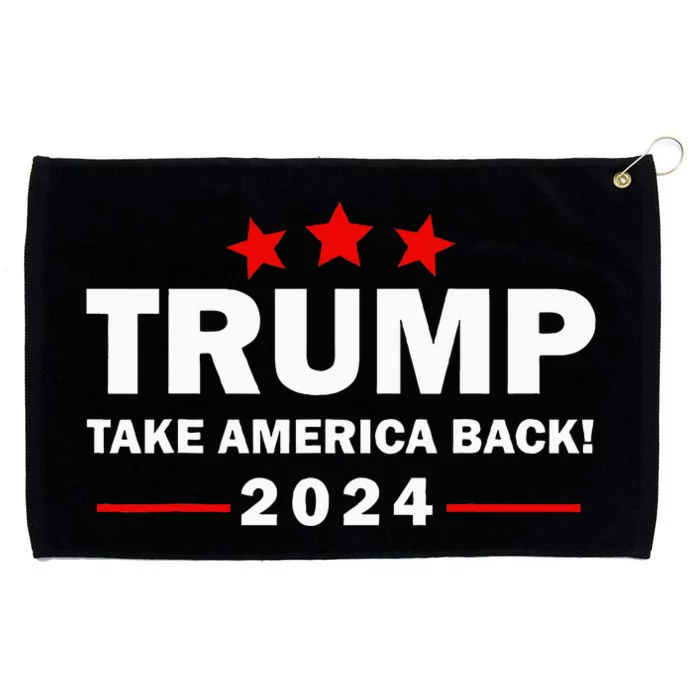 Donald Trump 2024 Take America Back Election 4th Of July Grommeted Golf Towel