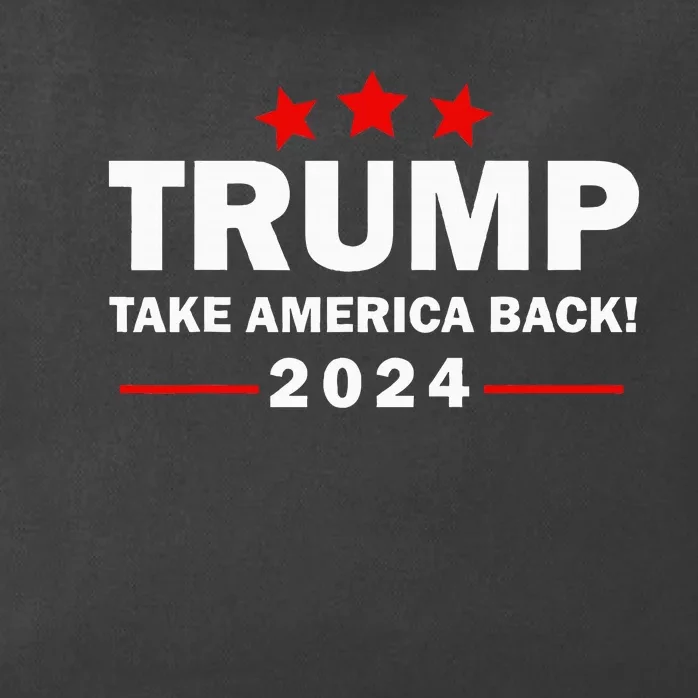 Donald Trump 2024 Take America Back Election 4th Of July Zip Tote Bag