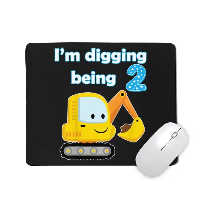 Digger Two 2yr 2nd 2 Year Old Birthday Mousepad