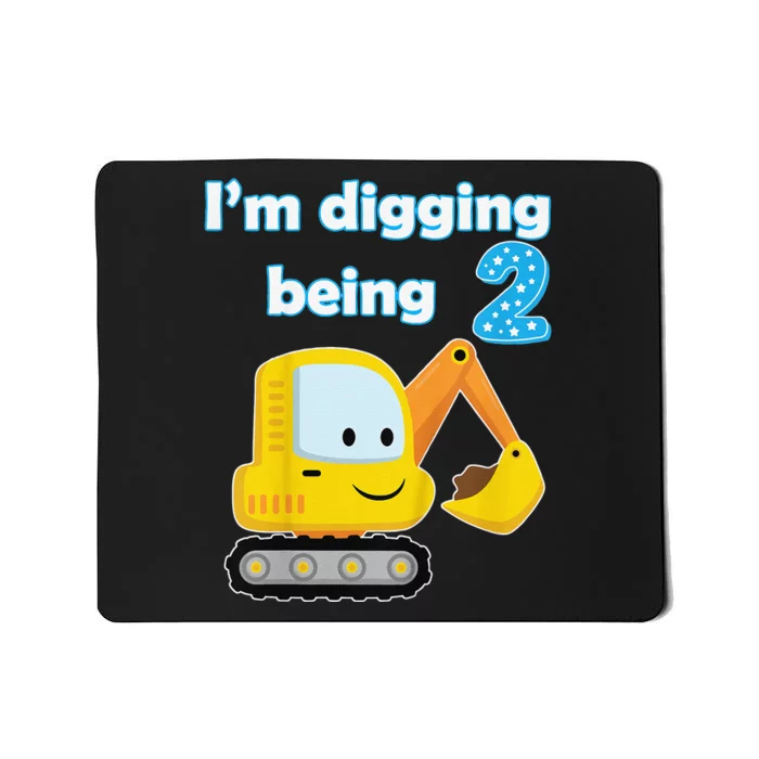 Digger Two 2yr 2nd 2 Year Old Birthday Mousepad