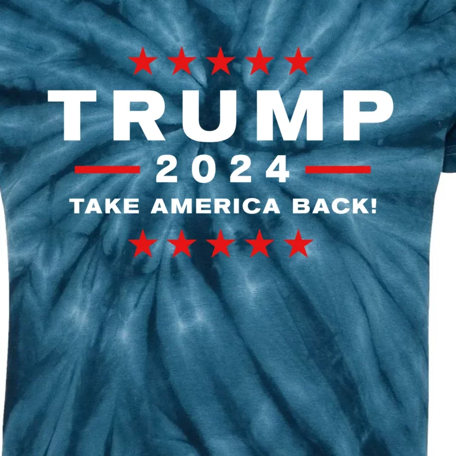 Donald Trump 2024 Take America Back Election Gift Kids Tie-Dye T-Shirt