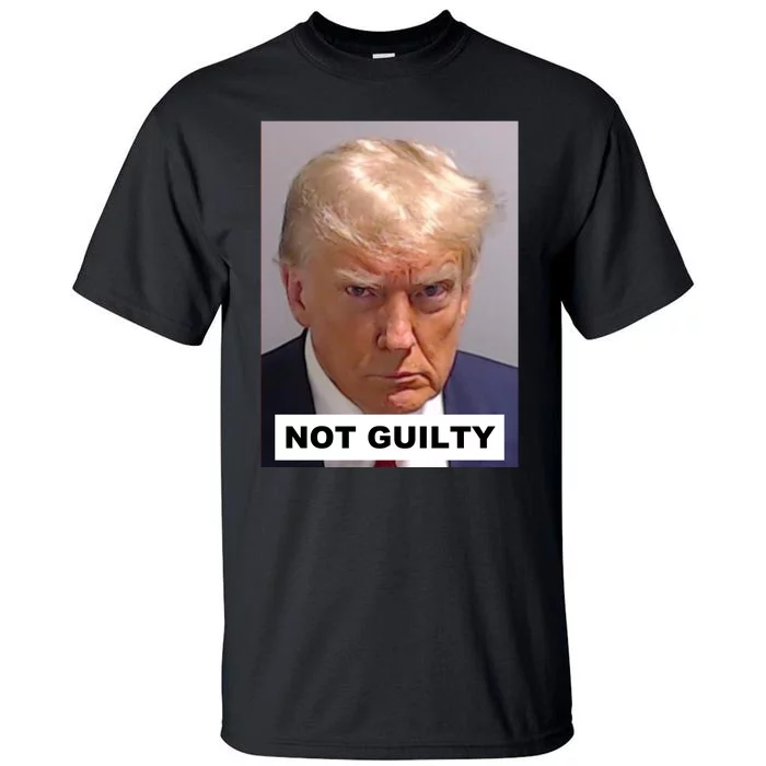 Donald Trump 2024 Trump 2024 Not Guilty Mugshot Tall T-Shirt