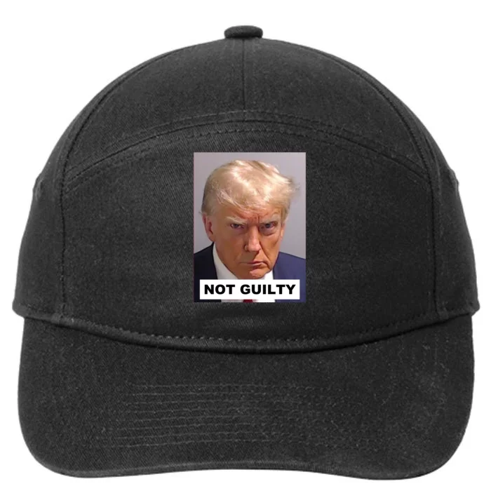 Donald Trump 2024 Trump 2024 Not Guilty Mugshot 7-Panel Snapback Hat