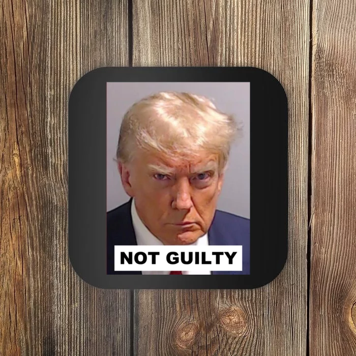 Donald Trump 2024 Trump 2024 Not Guilty Mugshot Coaster TeeShirtPalace