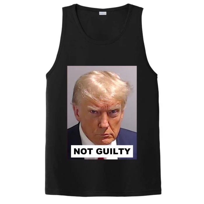 Donald Trump 2024 Trump 2024 Not Guilty Mugshot Performance Tank