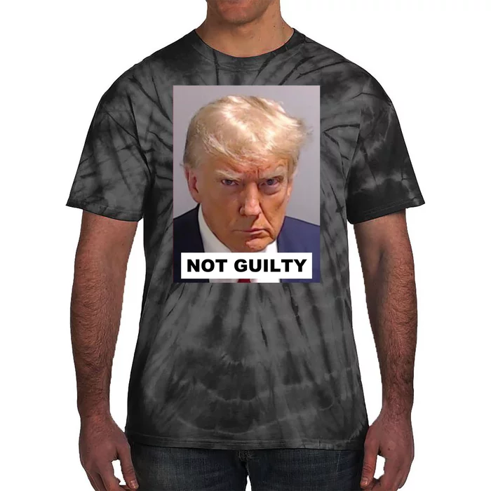 Donald Trump 2024 Trump 2024 Not Guilty Mugshot Tie-Dye T-Shirt