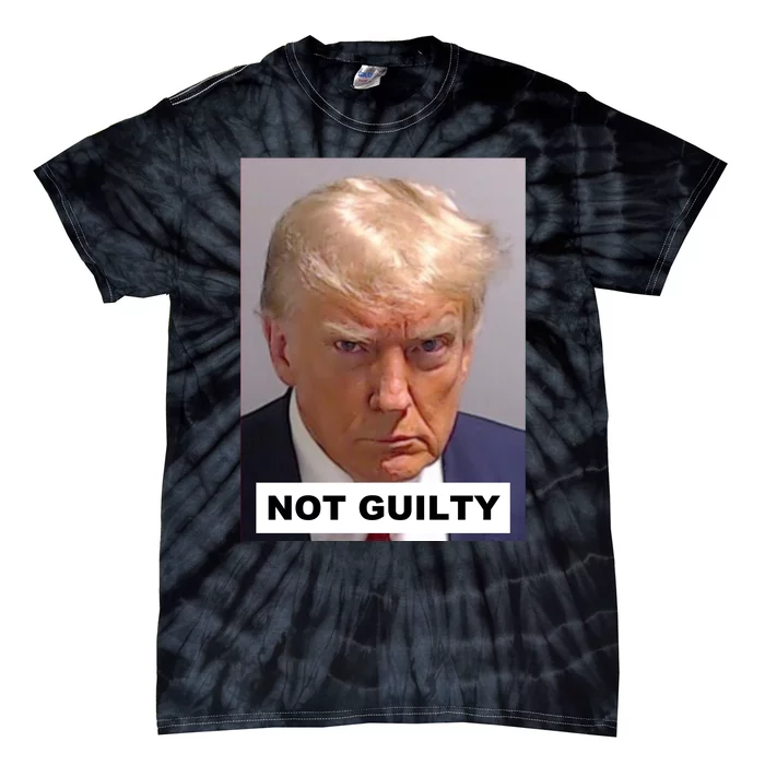 Donald Trump 2024 Trump 2024 Not Guilty Mugshot Tie-Dye T-Shirt