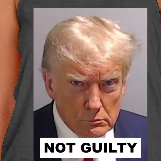 Donald Trump 2024 Trump 2024 Not Guilty Mugshot Women's Knotted Racerback Tank