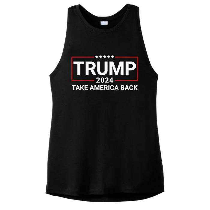 Donald Trump 2024 Take America Back Election The Return Ladies Tri-Blend Wicking Tank