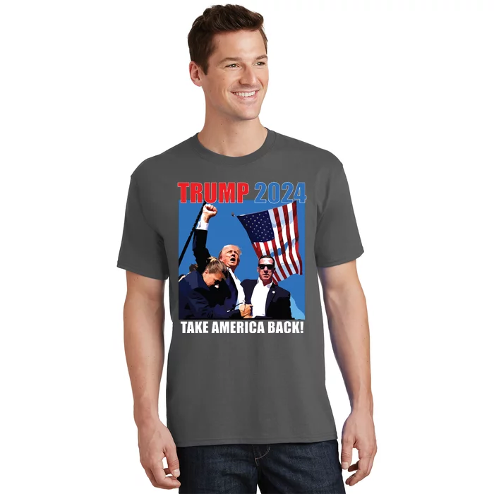 Donald Trump 2024 Take America Back American Flag Patriotic T-Shirt