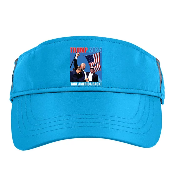 Donald Trump 2024 Take America Back American Flag Patriotic Adult Drive Performance Visor