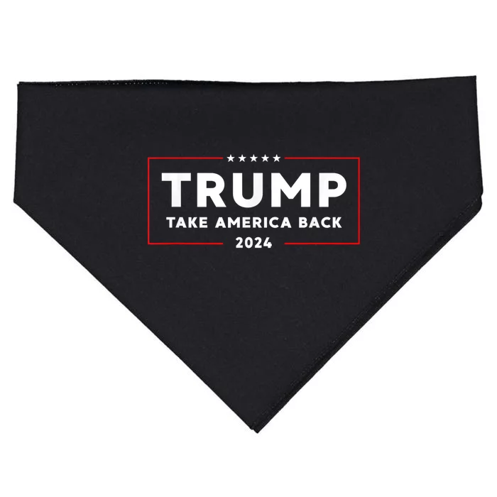 Donald Trump 2024 Take America Back USA United States USA-Made Doggie Bandana