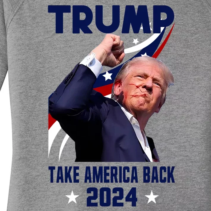 Donald Trump 2024 Survived Shot At Election Women's Perfect Tri Tunic Long Sleeve Shirt