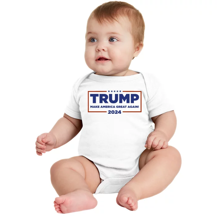 Donald Trump 2024 Make America Great Again MAGA Baby Bodysuit