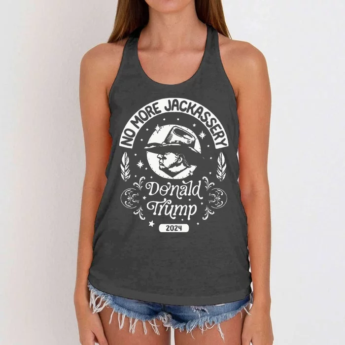 Donald Trump 2024 Take America Back Election Republican 2024 Women's Knotted Racerback Tank