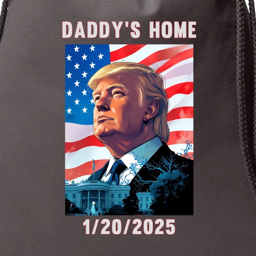 Donald Trump 2024 Daddys Home Drawstring Bag