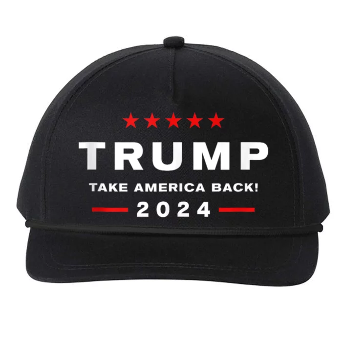 Donald Trump 2024 Take America Back Usa United States Snapback Five-Panel Rope Hat