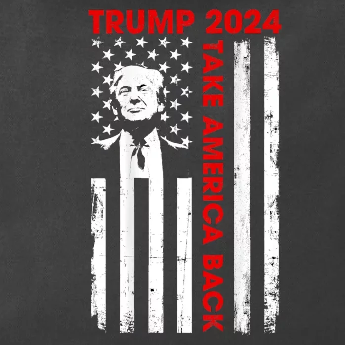 Donald Trump 2024 Take America Back Usa United States Zip Tote Bag