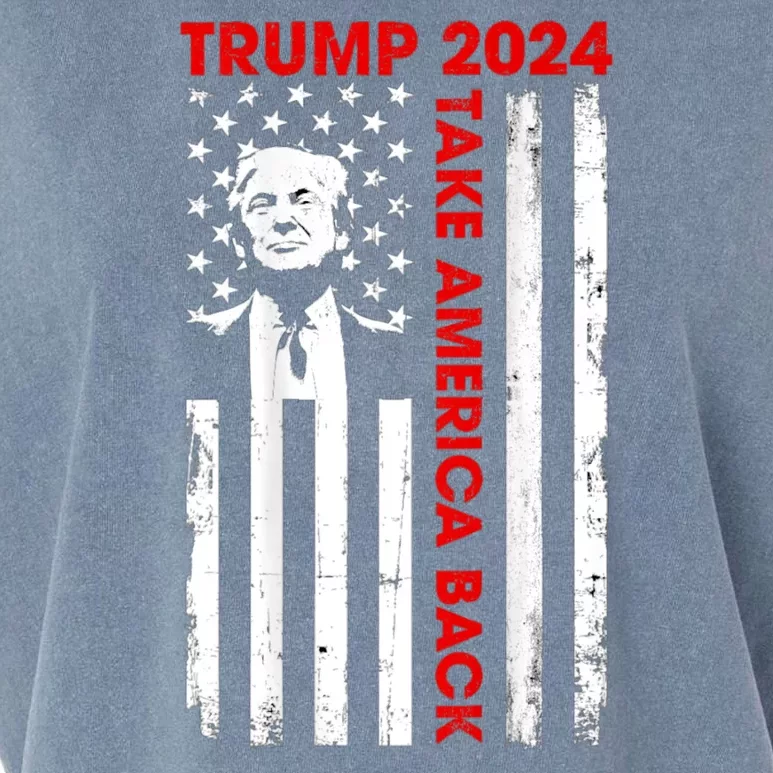 Donald Trump 2024 Take America Back Usa United States Garment-Dyed Women's Muscle Tee