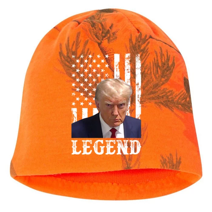 Donald Trump 2024 Mug Shot President Legend American Flag Gift Kati - Camo Knit Beanie