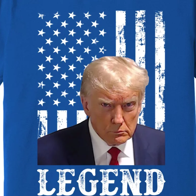 Donald Trump 2024 Mug Shot President Legend American Flag Gift Premium T-Shirt