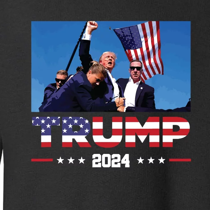 Donald Trump 2024 Survived Shot At Election Rally Toddler Sweatshirt