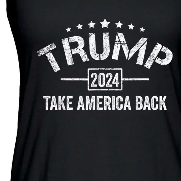 Donald Trump 2024 Take America Back Usa United States Ladies Essential Flowy Tank