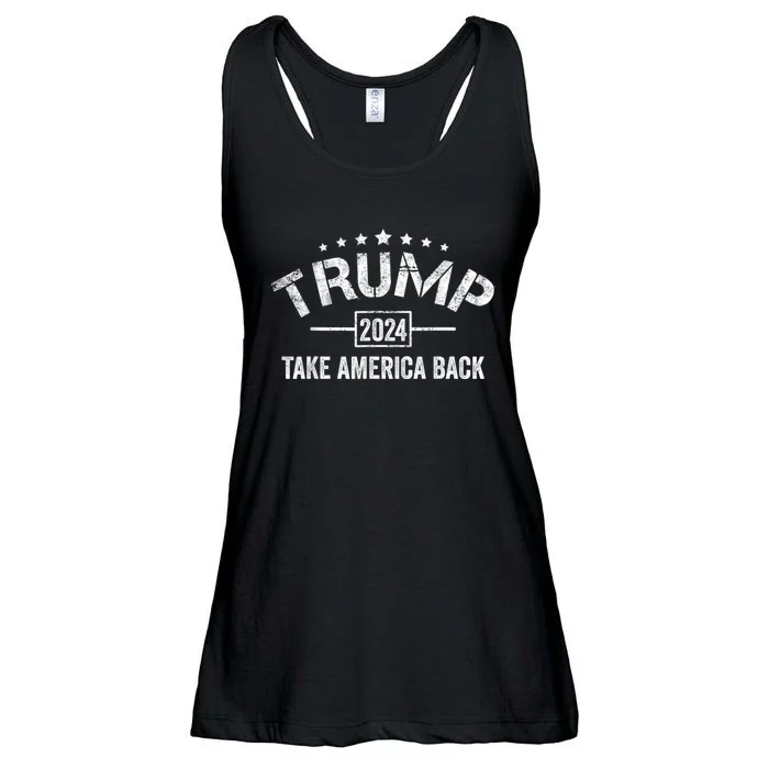 Donald Trump 2024 Take America Back Usa United States Ladies Essential Flowy Tank