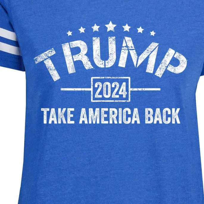 Donald Trump 2024 Take America Back Usa United States Enza Ladies Jersey Football T-Shirt