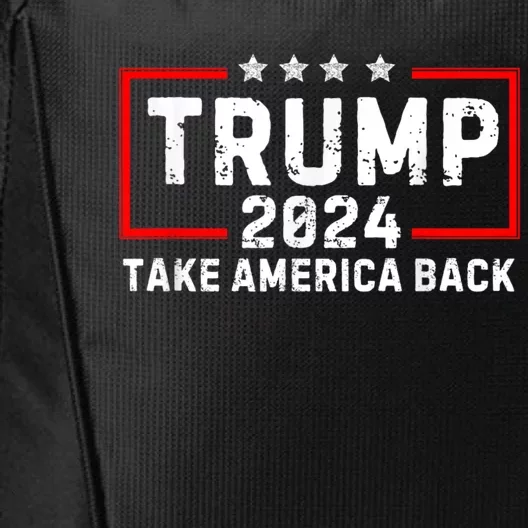 Donald Trump 2024 Take America Back Usa United States City Backpack