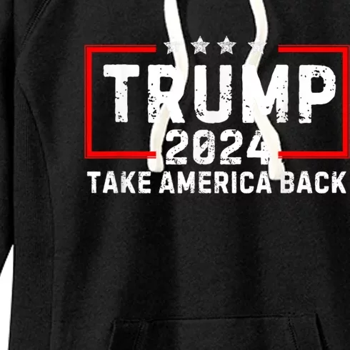 Donald Trump 2024 Take America Back Usa United States Women's Fleece Hoodie